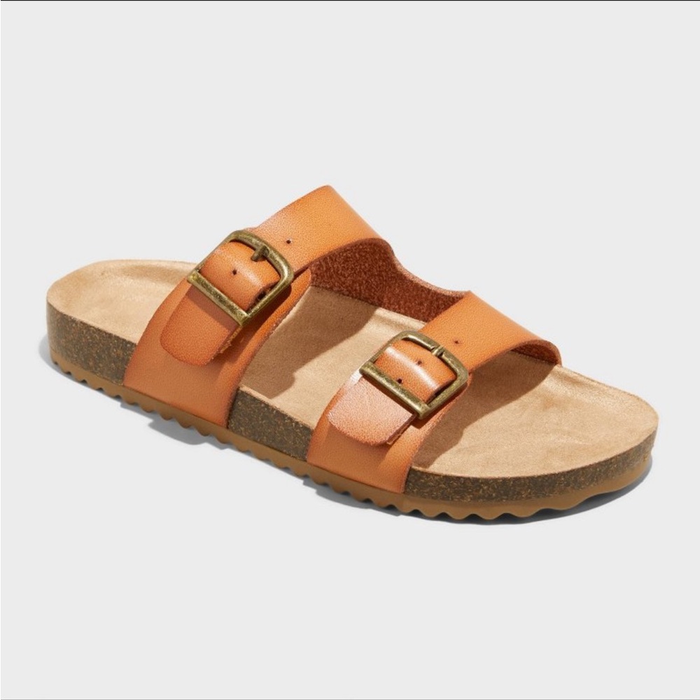 Kids Drew Cognac Footbed Sandals